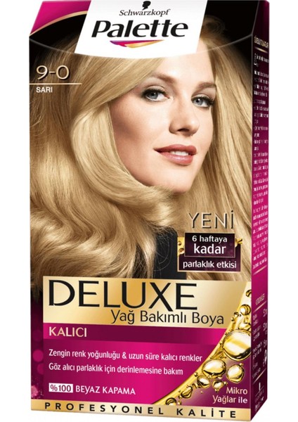 Deluxe 9/0 Sarı Saç Boyası 3'lü Set