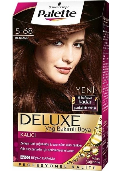 Deluxe 5/68 Kestane Saç Boyası 3'lü Set