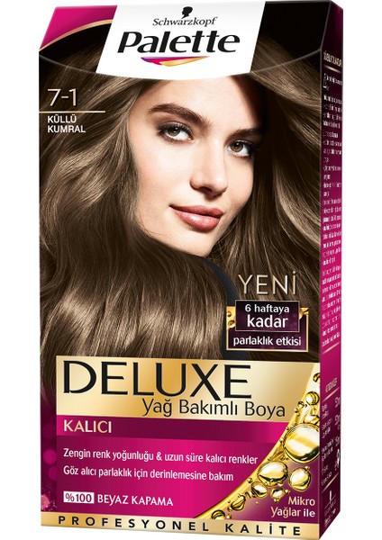 Deluxe 7/1 Küllü Kumral Saç Boyası 3'lü Set