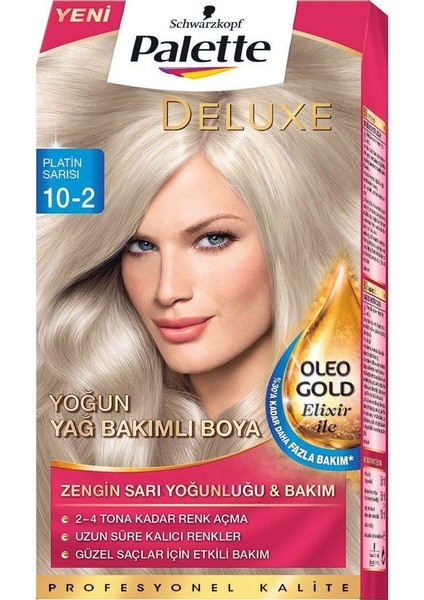 Deluxe 10/2 Platin Sarı Saç Boyası 3'lü Set