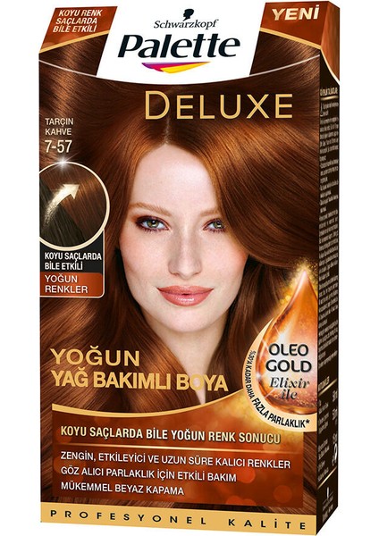 Deluxe 7/57 Tarçın Kahve Saç Boyası 3'lü Set