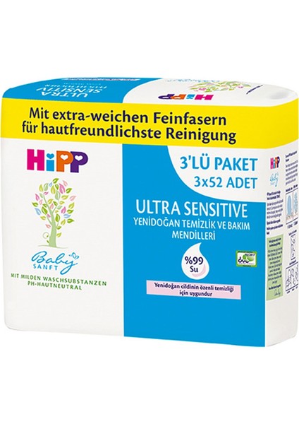 Babysanft Ultra Sensitive Yenidoğan Temizlik Ve Bakım Mendili 3'Lü 4'Lü Set