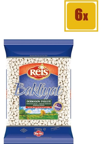 Dermason Kuru Fasulye 2,5 kg 6'Lı Set