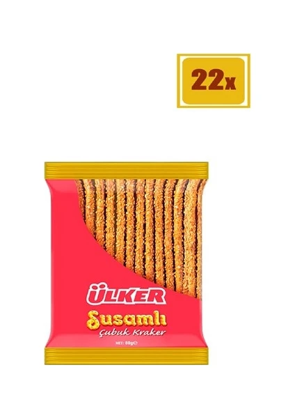 Susamlı Çubuk Kraker 80 gr 22'Li Set