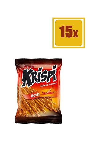 Krispi Acılı Çubuk Kraker 54 gr 15'Li Set