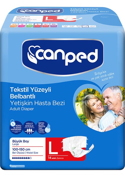 Belbantlı Hasta Bezi Eko Büyük 14'lü 3'lü Set