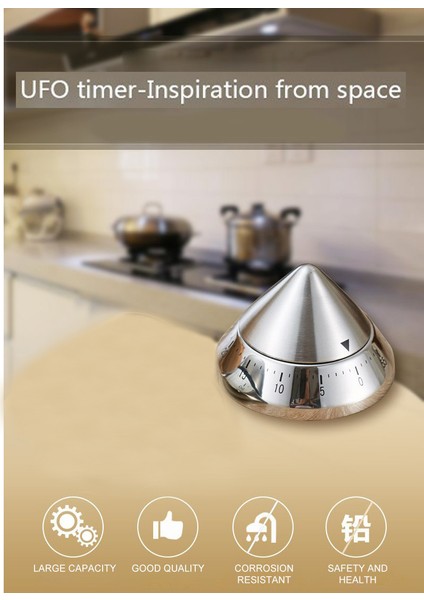 Epalace Konik Şekilli Mekanik Mutfak Zamanlayıcı Timer THR300 indirimleri