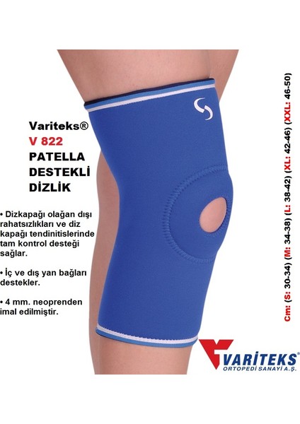 ® V 822 Patella Destekli Dizlik