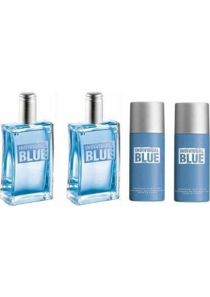 Individual Blue Edt 100 ml Erkek Parfüm 4 Lü Set