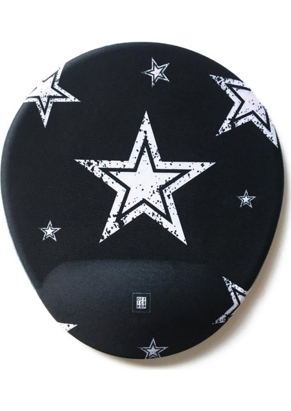 Office Küp Bilek Destekli Mouse Pad Star