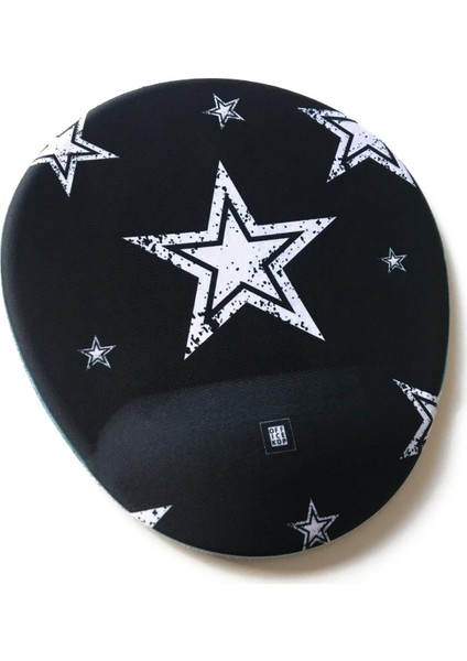 Office Küp Bilek Destekli Mouse Pad Star