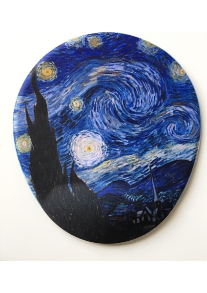 Office Küp Bilek Destekli Mouse Pad Starry Night