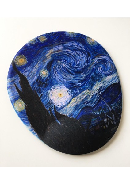 Office Küp Bilek Destekli Mouse Pad Starry Night