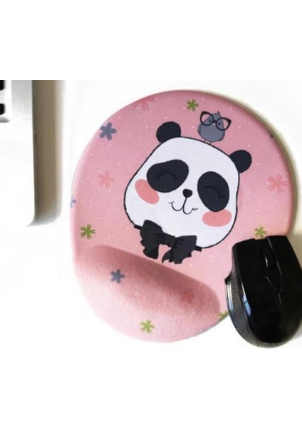 Office Küp Bilek Destekli Mouse Pad Panda