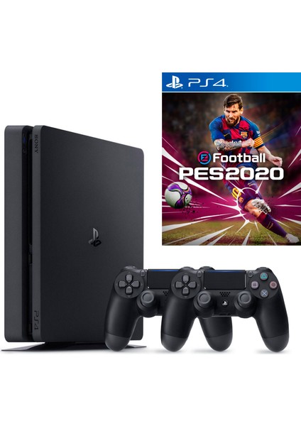 Playstation 4 Slim 500 GB Oyun Konsolu + Ps4 Pes 2020 + 2. PS4 Kol