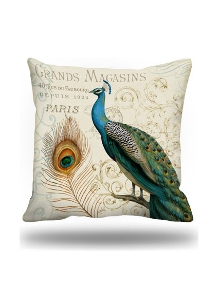 Tavuskuşu Kırlent Kılıfı