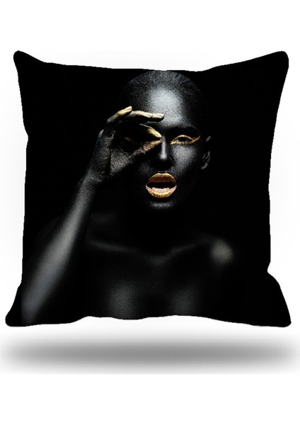 Siyahi Grup Kırlent Kılıfı