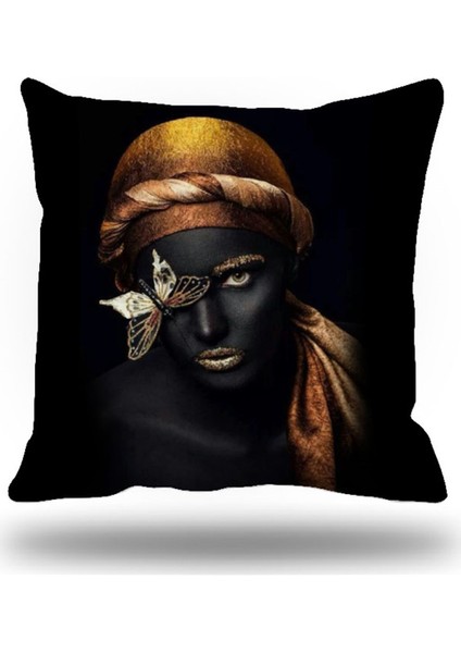 Siyahi Grup Kırlent Kılıfı