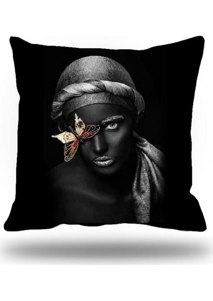 Siyahi Grup Kırlent Kılıfı