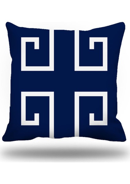 Yunananahtarı Kırlent Kılıfı