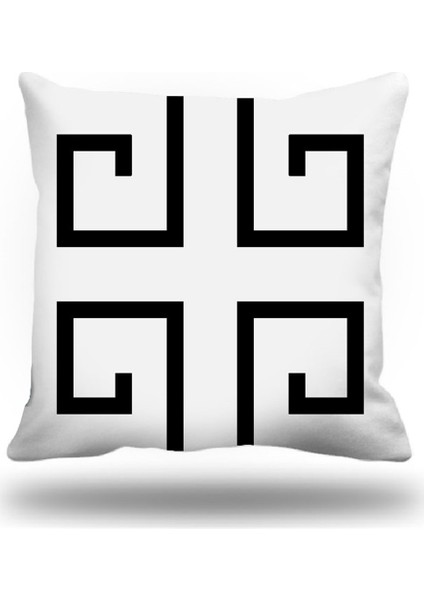 Yunananahtarı Kırlent Kılıfı