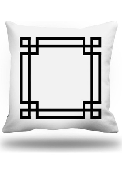 Yunananahtarı Kırlent Kılıfı