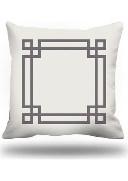 Yunananahtarı Kırlent Kılıfı