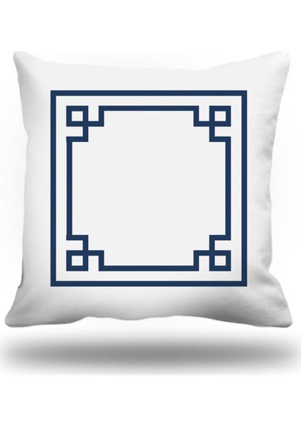 Yunananahtarı Kırlent Kılıfı