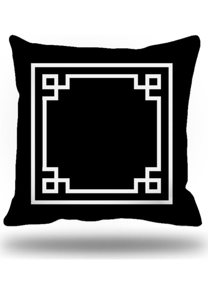 Yunananahtarı Kırlent Kılıfı