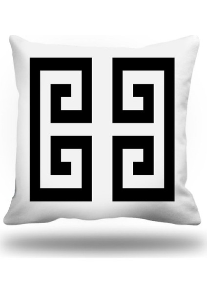 Yunananahtarı Kırlent Kılıfı