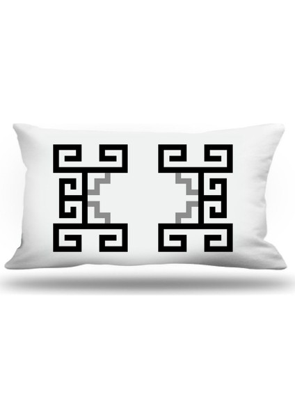 Yunananahtarı Kırlent Kılıfı