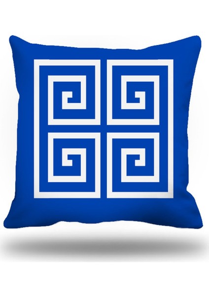 Yunananahtarı Kırlent Kılıfı