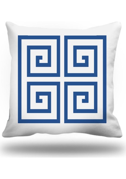 Yunananahtarı Kırlent Kılıfı