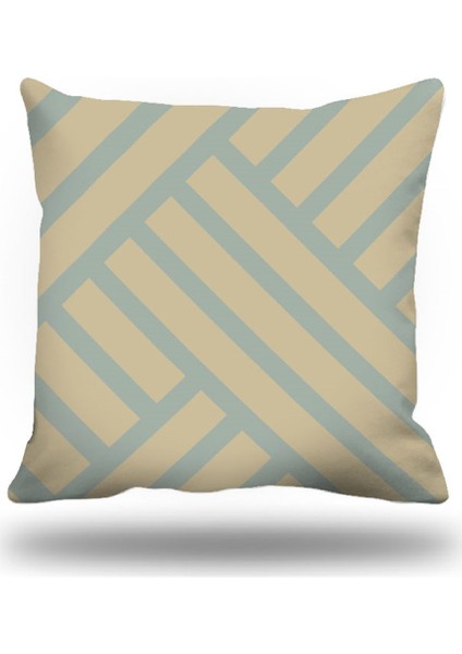 Yunananahtarı Kırlent Kılıfı