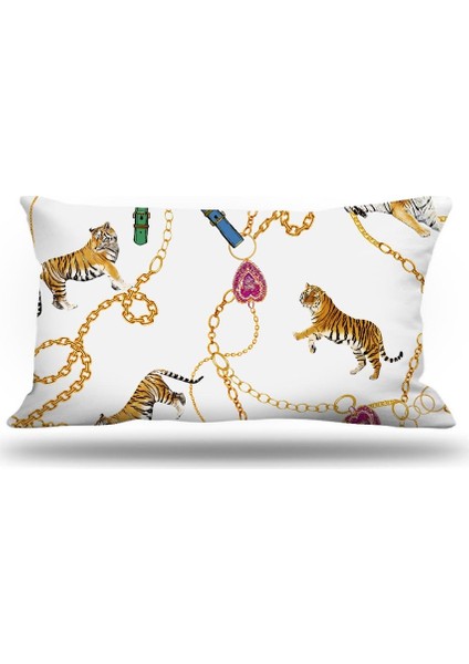 Kemerli Leopar Kırlent Kılıfı