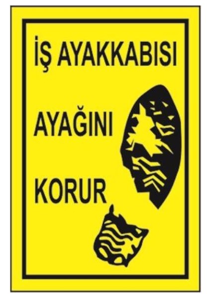 Uyarı Levhası Stw013 İş Ayakkabısı Ayağını Korur