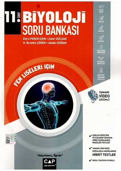 Çap Yayınları 11. Sınıf Biyoloji Fen Lisesi Soru Bankası