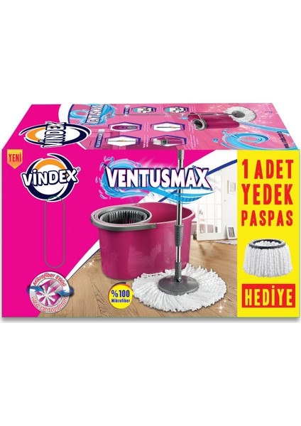 Ventusmax Temizlik Seti + 1 Adet Yedek Paspas