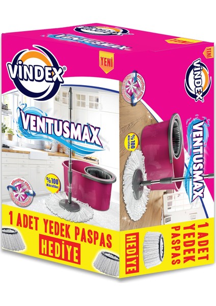 Ventusmax Temizlik Seti + 1 Adet Yedek Paspas