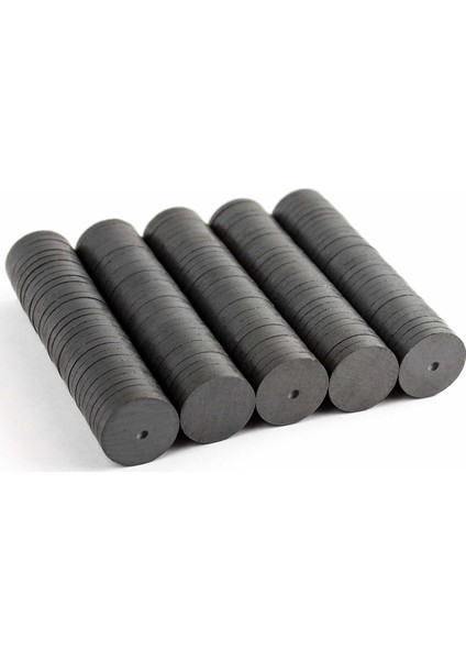 15x3 mm Yuvarlak Ferrit Mıknatıs Süsleme Mıknatısı Magnet (100 Adet)