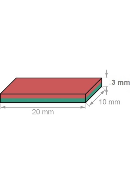 20x10x3 mm Süper Güçlü Neodyum Mıknatıs Magnet (10 Adet) fiyatları