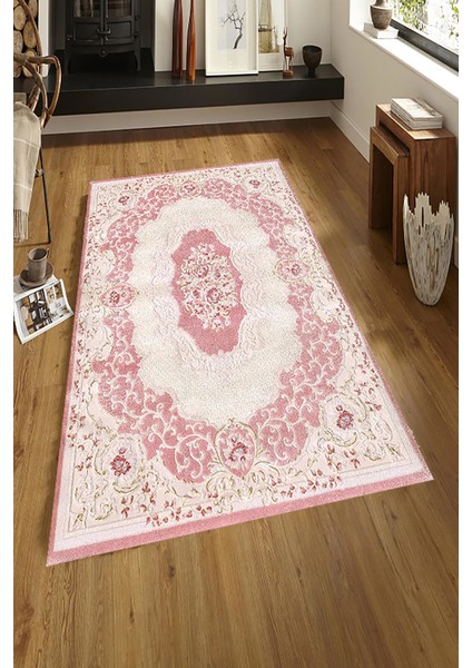 Kaymaz Taban Yıkanabilir Resmi̇ro Otantik Motifli Desen Dijital Baskılı Halı