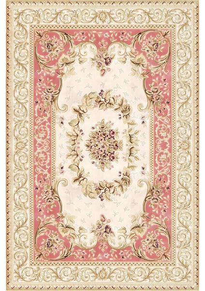 Kaymaz Taban Yıkanabilir Resmi̇ro Modern Motifli Çerçeve Desenli Dijital Baskılı Halı