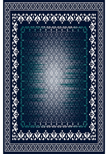 Kaymaz Taban Yıkanabilir Resmi̇ro Eski Motif Desenli Dijital Baskılı Halı