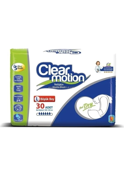 Clear Motion Hasta Bezi Large 30'lu