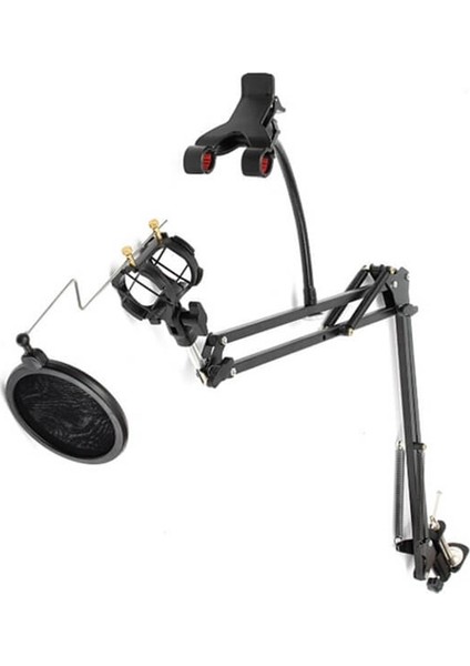 Set-01 - Mikrofon standı + Shock Mount + Pop Filtre