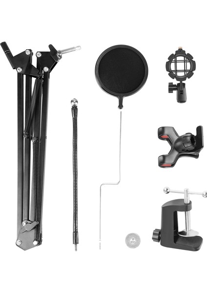 Set-01 - Mikrofon standı + Shock Mount + Pop Filtre