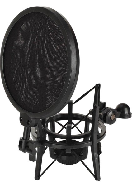 Nb39 Masa Mikrofon Standı (Sehpa) + Sh-101 Pop Filtre Ve Shock Mount Set