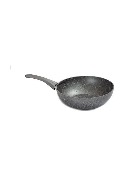 Oms Granit 28X9 cm Gri Wok Tava 3211000728GRİ