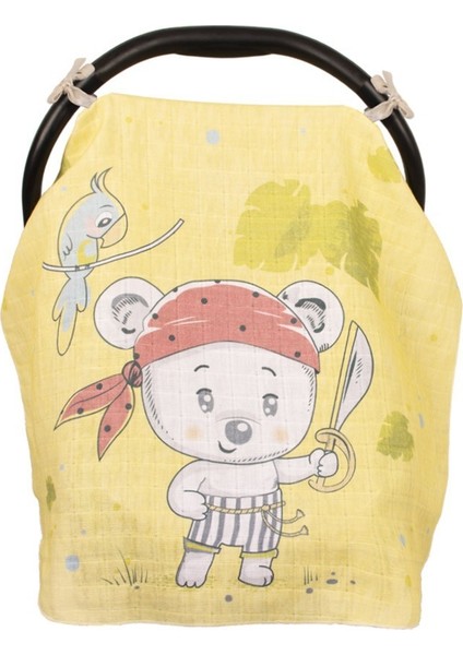 Pano Baskılı Müslin Ana Kucağı Örtüsü